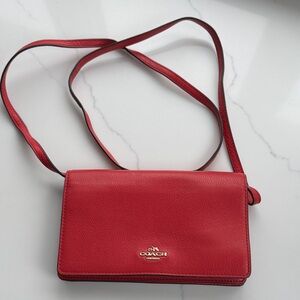 Coach Pebble Leather Crossbody with Gold Logo